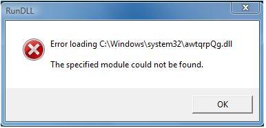 rundll error loading c windows 7 xp