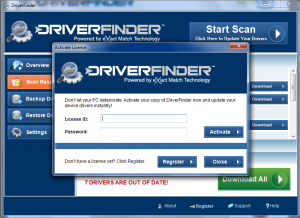 Driver finder код активации