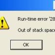 Runtime error 28 out of stack space как исправить